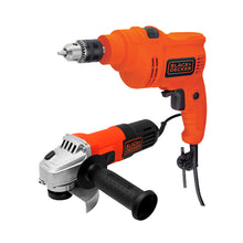 Cargar imagen en el visor de la galería, Pulidora 4.1/2 Ref G650-B3+Taladro 3/8 Perc. 550W Tp555 G650-B3D Black+Decker