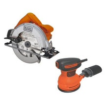 Cargar imagen en el visor de la galería, LIJADORA ROTO ORBITAL 5 + SIERRA CIRCULAR 7.1/4 1.400W BDERO100-B3B BLACK+DECKER