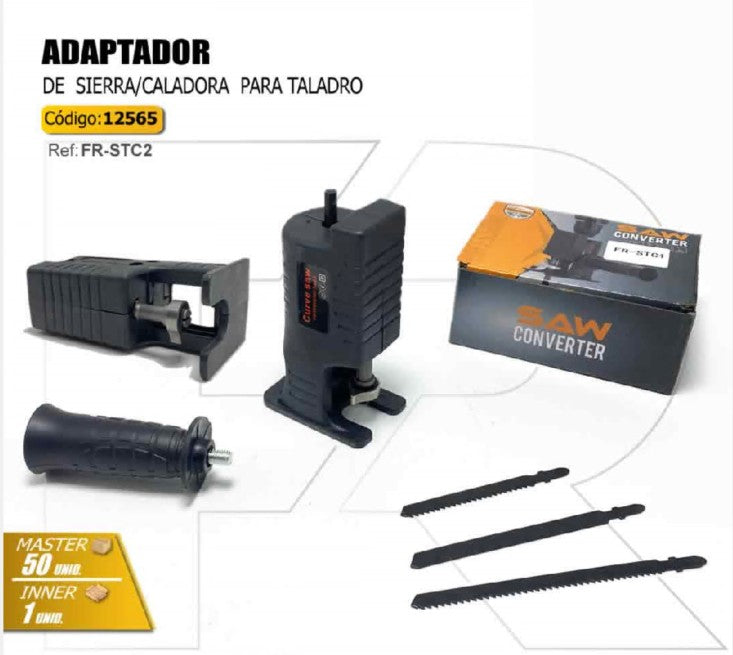 ADAPTADOR DE  SIERRA CALADORA  PARA TALADRO MARCA CURVE SAW